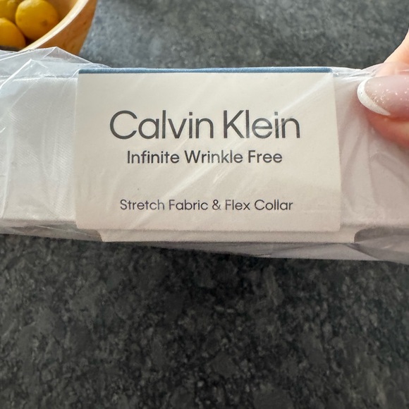 Calvin Klein white button-down long sleeve shirt  5XL - Picture 5 of 9